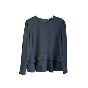Zara Black Peplum Blouse